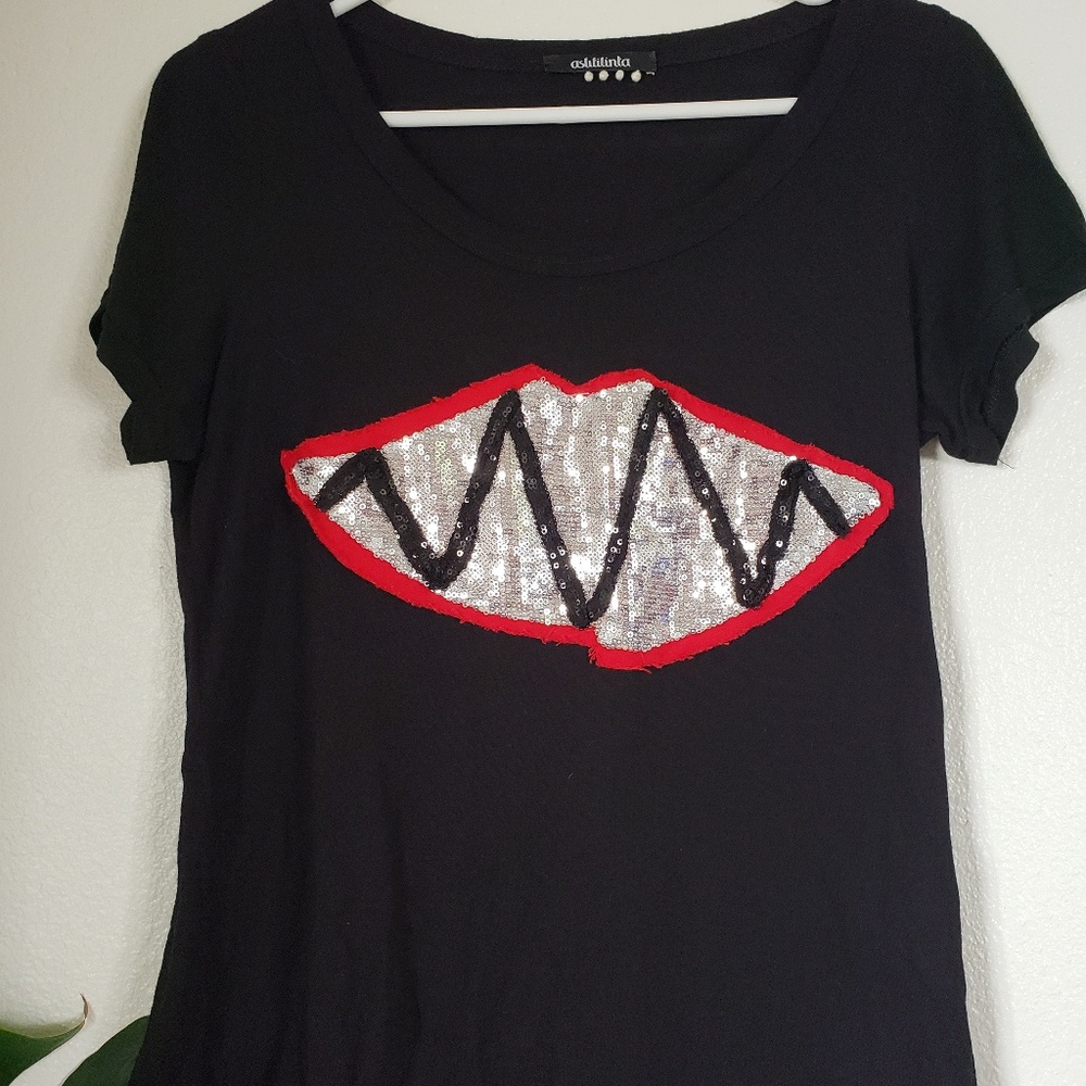 Punk rock sequins shirt